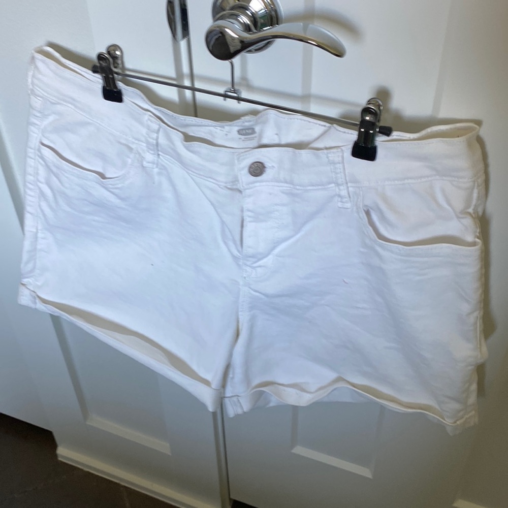 White denim shorts